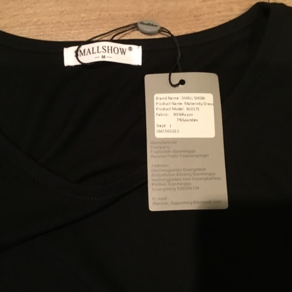 NWT Smallshow Black Maxi Maternity Dress Size Medium - Picture 8 of 9